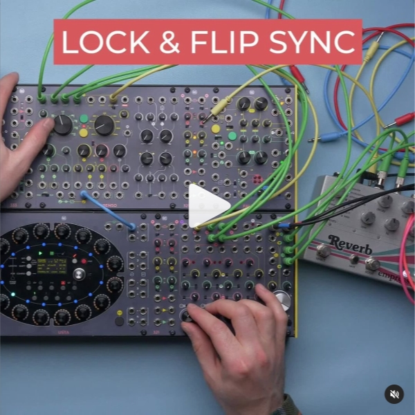 The Lock Sync is excellent when we want to remove any beats between the yellow and green oscillators. It provides a subtle and precise synchronization, excellent for blending multiple waveforms. The Flip Sync is more aggressive and changes the green oscillator's timbre dramatically because it forces the green waveform to the rising stage at every yellow wave cycle.