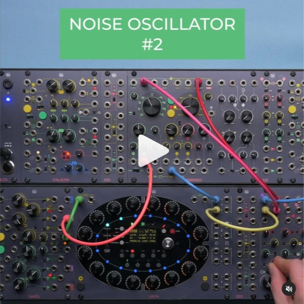What do you use your noise sources for? We can't have enough so this time, we used the white noise to frequency-modulate BRENSO's green oscillator, which is also flip-sync’d to the yellow one. It's almost like tuning the noise!