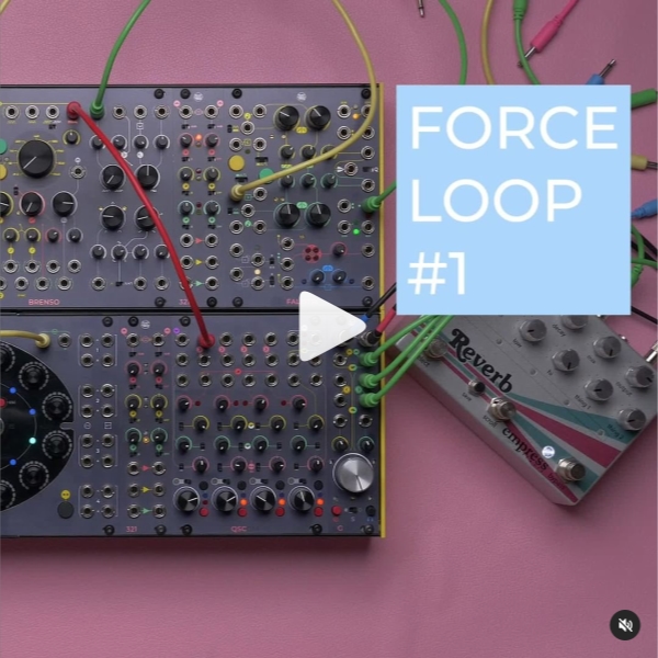 Let’s start exploring the force loop input on FALISTRI! If the generator is set to Transient or Hold, a gate high signal patched to this input will force it to the Loop behavior. If we use an LFO that we patched elsewhere, it can start and stop a second LFO, creating some rhythmic interconnections. That’s what we did today!