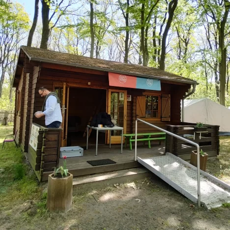 Bungalow in the woods.