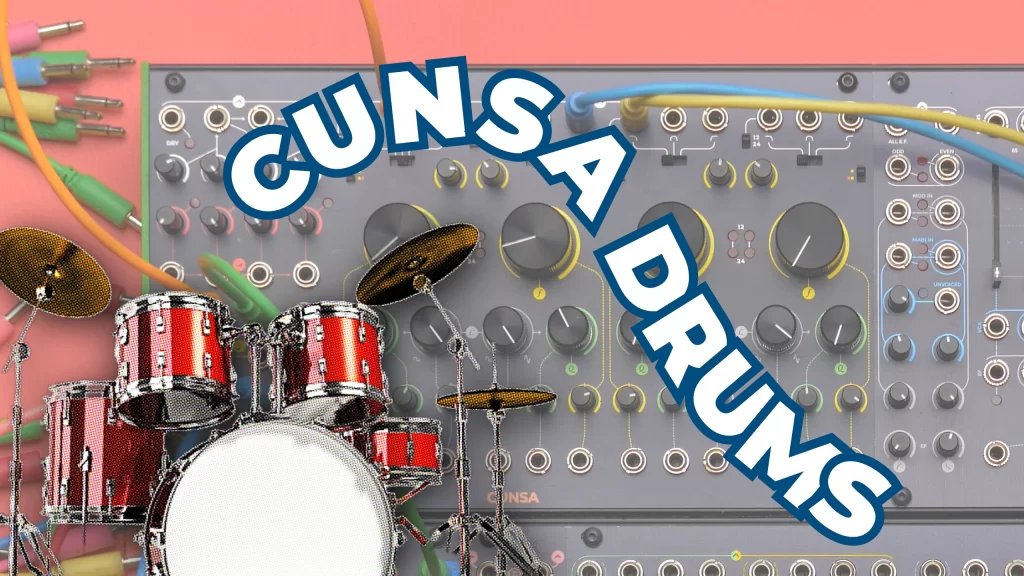 Today we want to create some percussive sounds with the CUNSA, starting from a classic 808 kick. Check out the power of the pinging circuit and some cross-patching for a nasty drive!